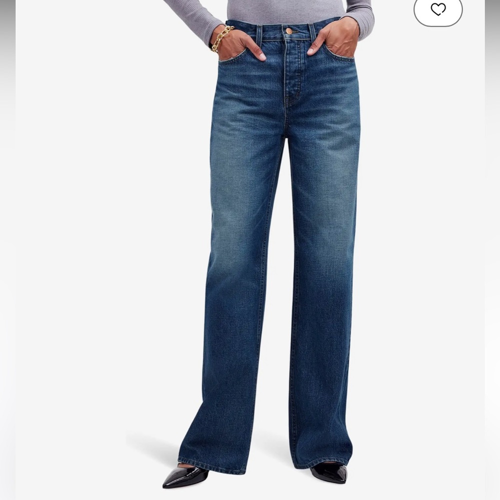 Madewell High-Rise Wide-Leg Jeans in Medium Blue Wash